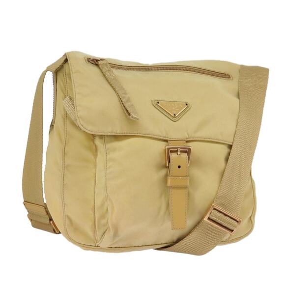 PRADA Shoulder Bag Nylon Beige - Picture 1 of 10